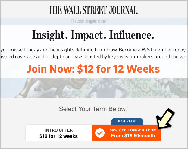 Wall Street Journal 6 Months